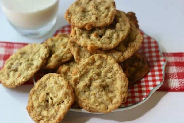 Quick and easy, these butterscotch oatmeal cookies have stood the test of time! From RestlessChipotle.com