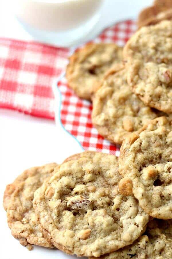 Closeup to show texture of cookies.