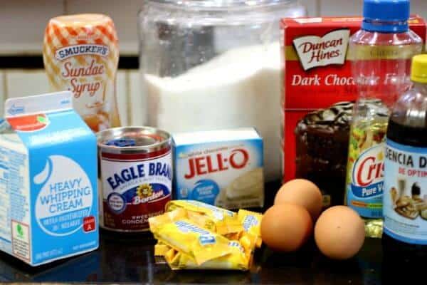 Ingredients for holy cow cake