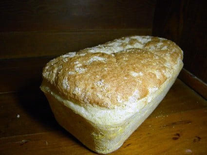 A loaf of english muffin bread.