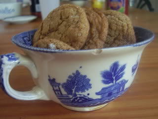 molasses cookies in a cup