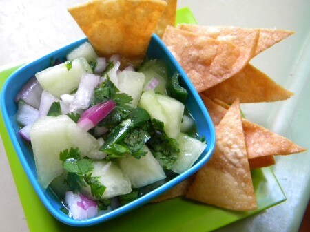 honey dew salsa works great with chips or chicken