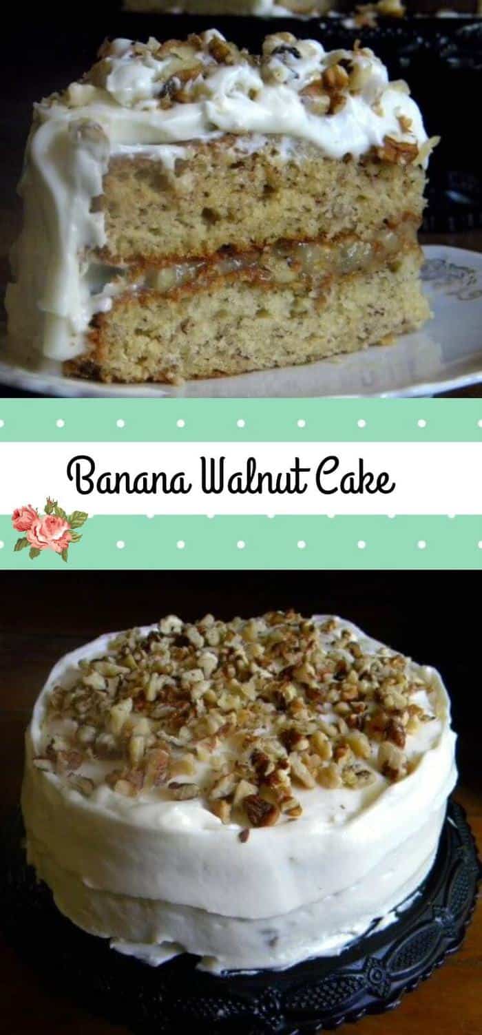 Banana Walnut Cake with Cream Cheese Frosting | Restless Chipotle