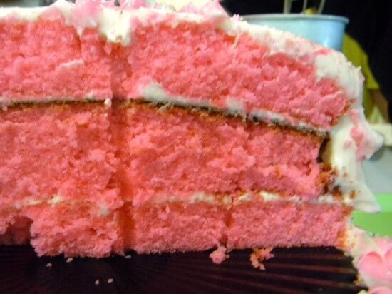 pink velvet layer cake