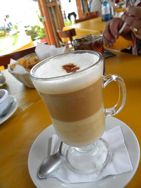 a cappuccino in cozumel