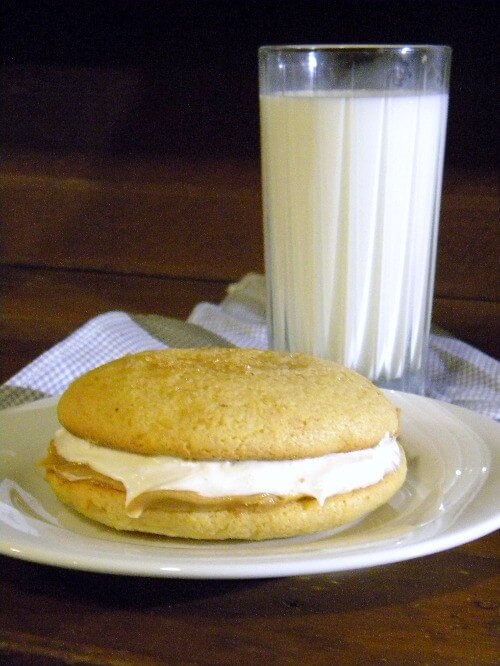 peanut butter whoopie pies are the perfect after school snack