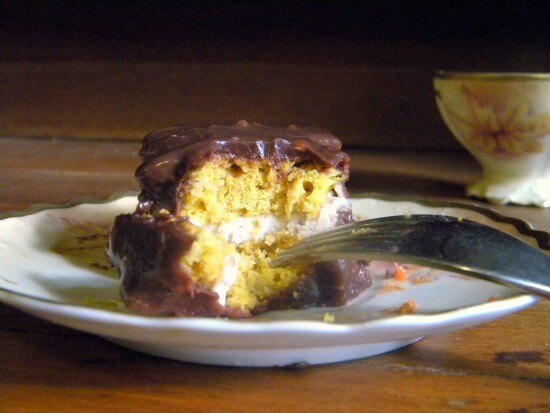 pumpkin petit fours with pecan filling are adorable for autumn tea