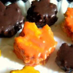 Pumpkin Petit Fours on a serving tray.