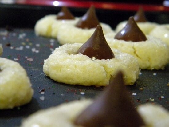 orange cookies with hershey kisses