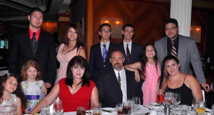 Marye Audet and family on a cruise