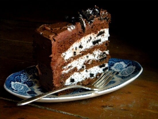 chocolate cake cookies and cream filling