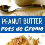 A collage of peanut butter custard images with text overlay for Pinterest.
