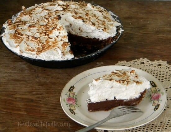 smores pie slice smores pie