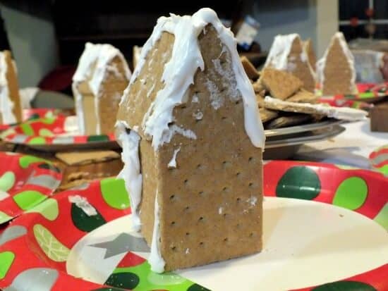 gingerbread-house-2 Finished graham cracker gingerbread house