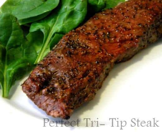 Grilled tri tip steak
