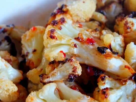 spicy roasted cauliflower