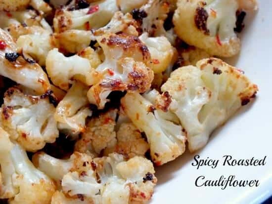 spicy roasted cauliflower