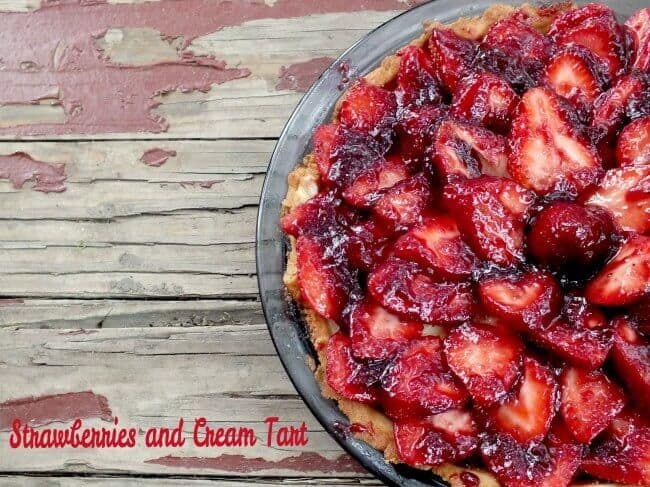 strawberry and cream tart