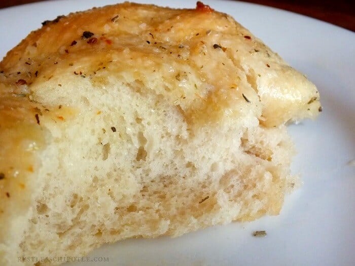 inside of garlic knots