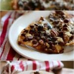 A collage of images showing the dessert nachos for Pinterest.