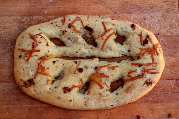 smoky cheese bacon fougasse