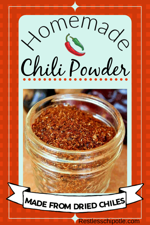 Easy DIY chili powder seasoning mix recipe! SO fresh because you make it from a mixture of chiles that you grind yourself to get the perfect flavor for you. #simple #homemade #chili #best #restlesschipotle