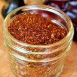 jar of homemade chili powder