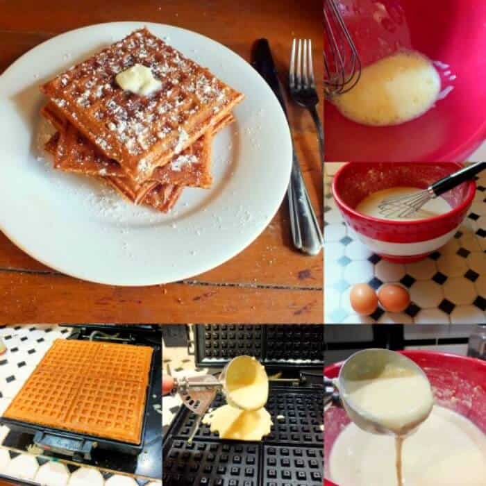 how to make cornmeal buttermilk waffles from scratch|restlesschipole.com