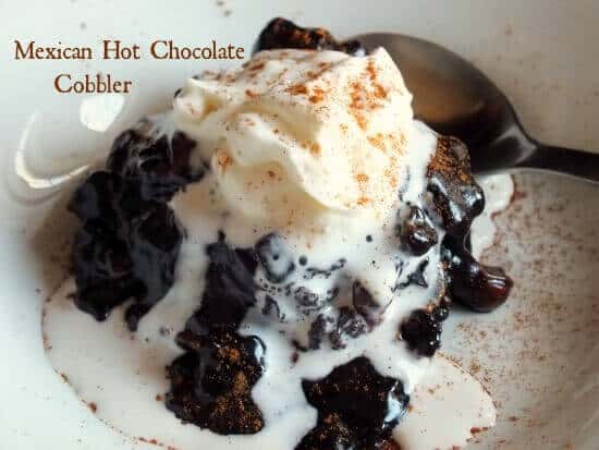 Easy Mexican chocolate cobbler
