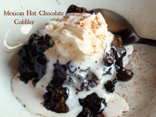 Spicy Mexican Chocolate chocolate pudding cake ( or hot chocolate cobbler) is quick and easy|restlesschipotle.com