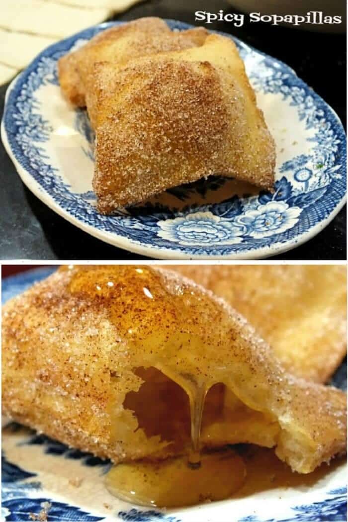 Spicy sopapillas are easy to make. Light, airy, and covered in a spicy cinnamon ancho sugar mixture and then drizzled with honey? My newest addiction|restlesschipotle.com