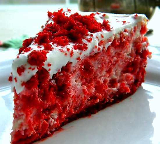 red velvet cheesecake slice redvelvet cheesecake slice3