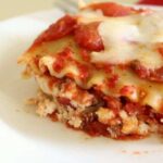 classic lasagna closeup