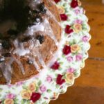 spicy prune bundt cake close up