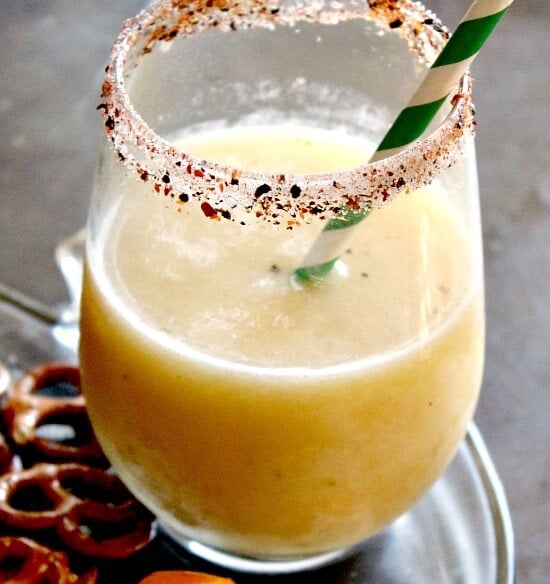 frozen tropical margarita recipe with banana and citrus is creamy, frozen goodness in a glass. Restlesschipotle.com