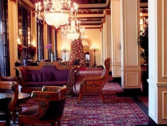 Lobby of the St. Anthony hotel in San Antonio at Christmastime is just beautiful. I am so ready to go back. Restlesschipotle.com