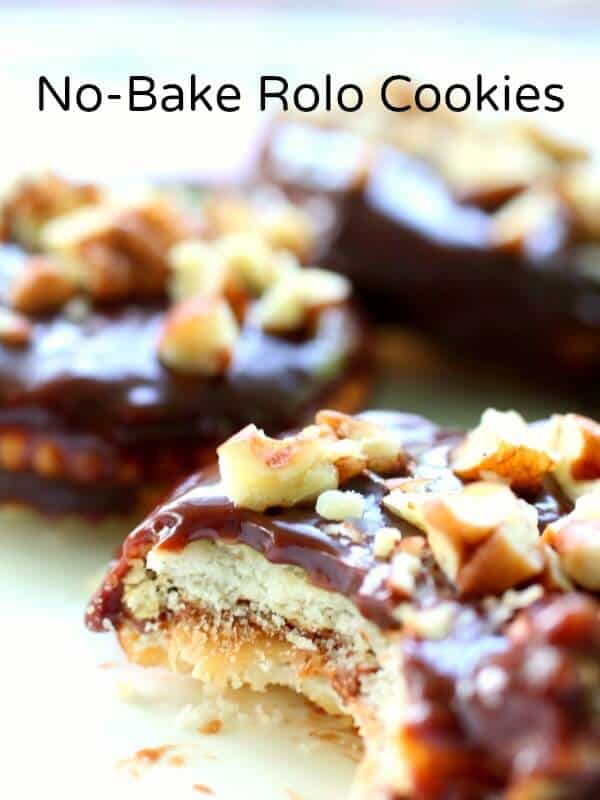 No bake Rolo cookies are full of chocolatey, caramelly, salty, sweet goodness. RestlessCHipotle.com