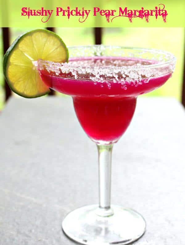 This slushy prickly pear margarita is a beautiful color and the flavor is a bit like melon combined with raspberries and kiwi. You'll love it. from restlesschipotle.com