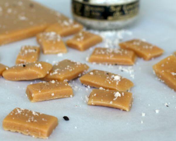 Quick and easy salted caramels are ready in just 6 minutes. They are so good with just a dusting of vanilla salt. Restlesschipotle.com