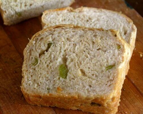 Hatch chile cheese bread is tender and light with lots of smoky, cheesy flavor and a Hatch chile kick. From Restlesschipotle.com