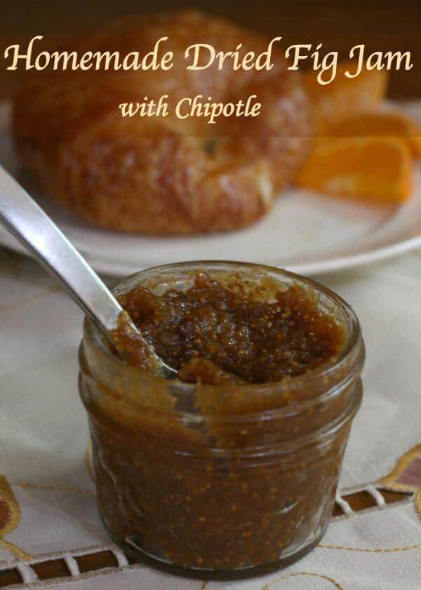 Homemade dried fig jam with chipotle is smoky, sweet goodness that works well with everything from croissants to ham. RestlessChipotle.com