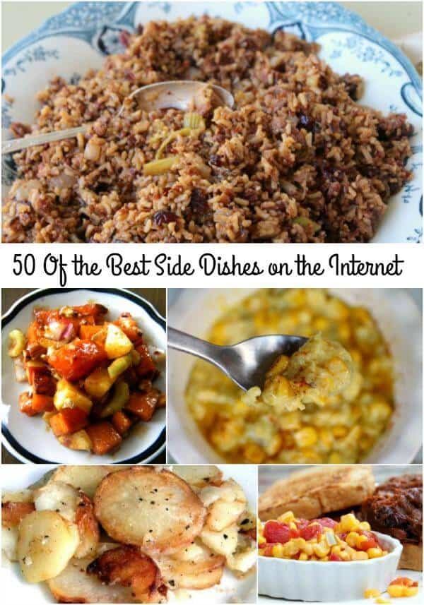 Looking for a great side? Here are 50 of the best side dish recipes I could find. No more boring side dishes! From RestlessChipotle.com