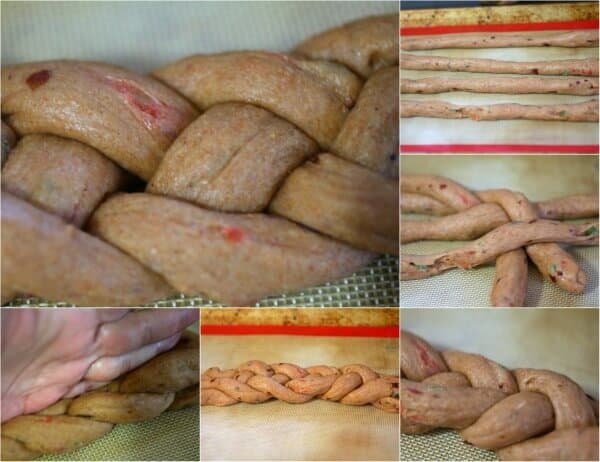 The first braid of the Viennese Christmas bread recipe is made of 4 ropes. From restlesschipotle.com