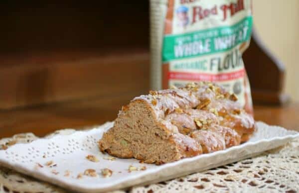 Viennese Christmas bread recipe is made with whole wheat flour and candied cherries. From RestlessChipotle.com