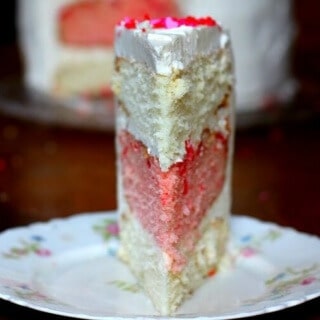 Cherry almond cake is just right for Valentine's Day! From RestlessChipotle.com