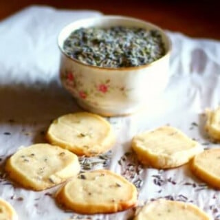 Lavender shortbread cookies are a slice and bake cookie that you'll want to keep on hand. So good! From RestlessChipotle.com