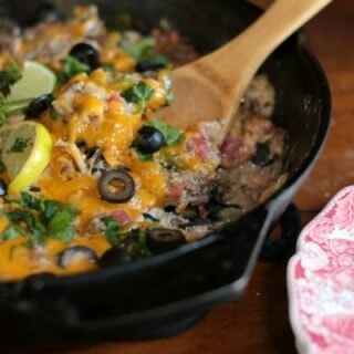 This quick and easy beef taco skillet is a perfect meal for a busy weeknight. From RestlessChipotle.com