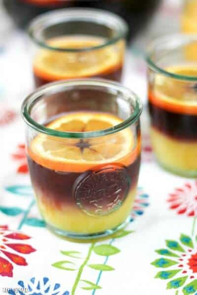 Fruity sangria meets orange juice in this twist on the Tequila Sunrise. Sangria Sunrise Recipe | Take Two Tapas