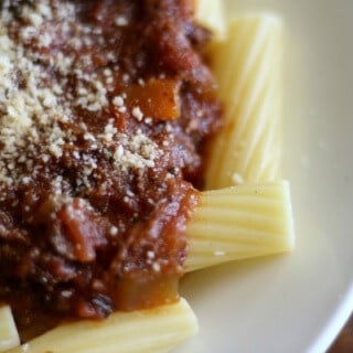 Slow cooker beef ragu is the perfect sauce for rigatoni or pappardelle. from restlesschipotle.com