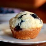 Easy buttermilk blueberry muffins are just right for lazy weekend breakfasts. From RestlessChipotle.com